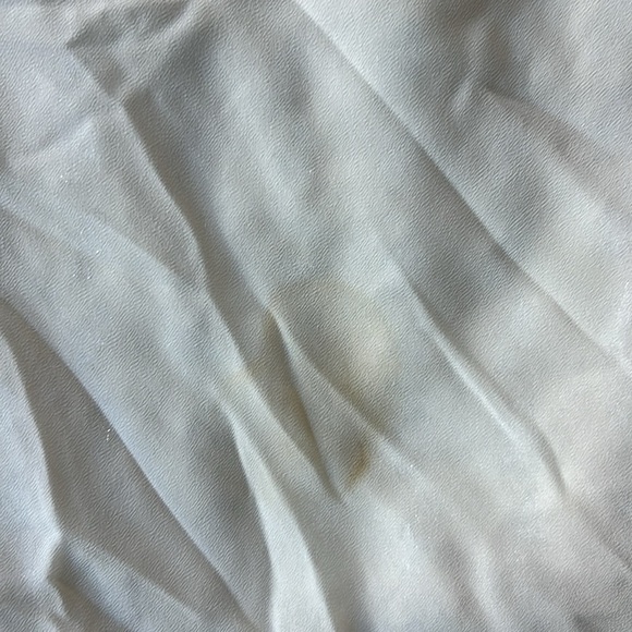 Club Monaco Top White and Silver Metallic Peplum Top Size Medium Spaghetti Strap - Picture 9 of 10